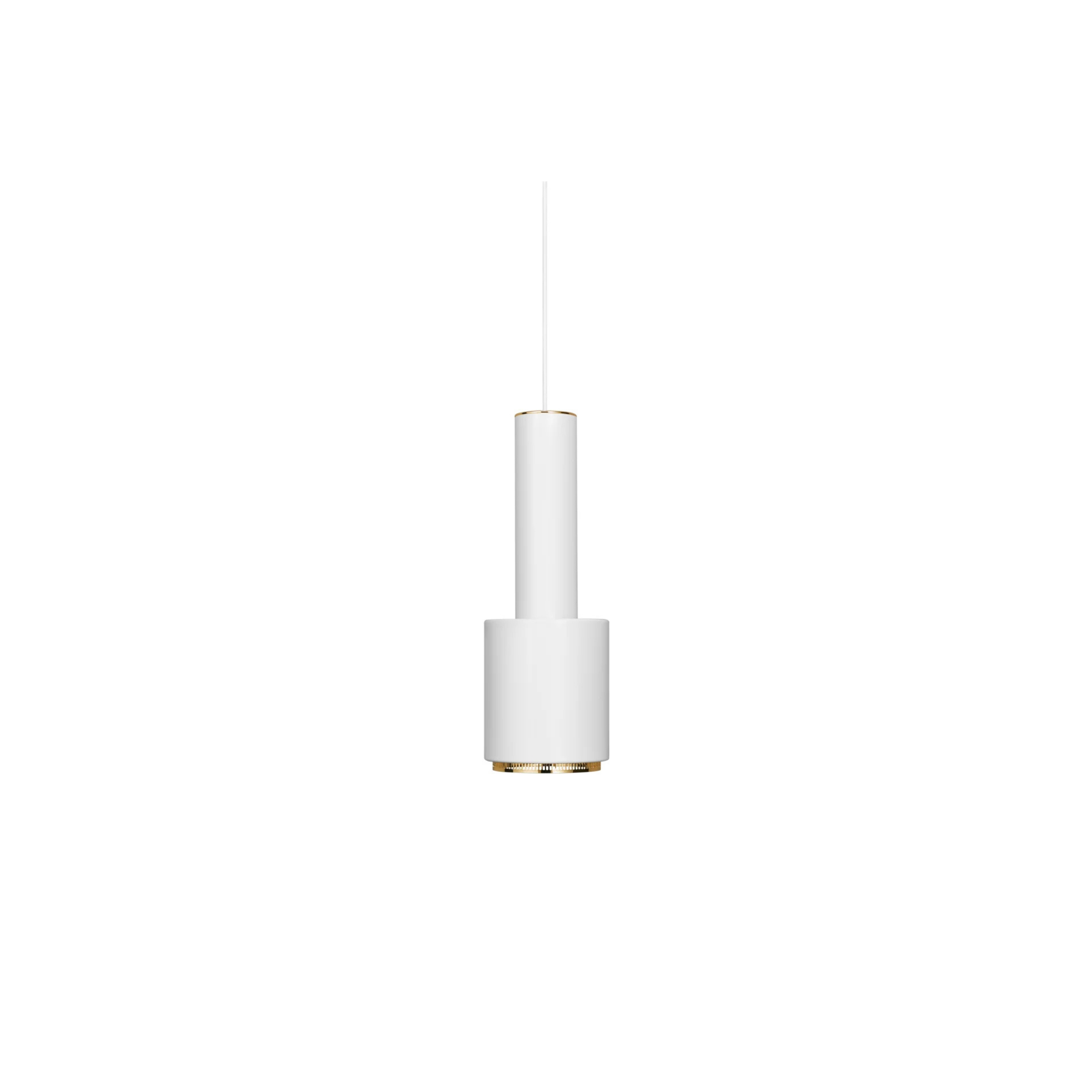 White pendant light on a white background