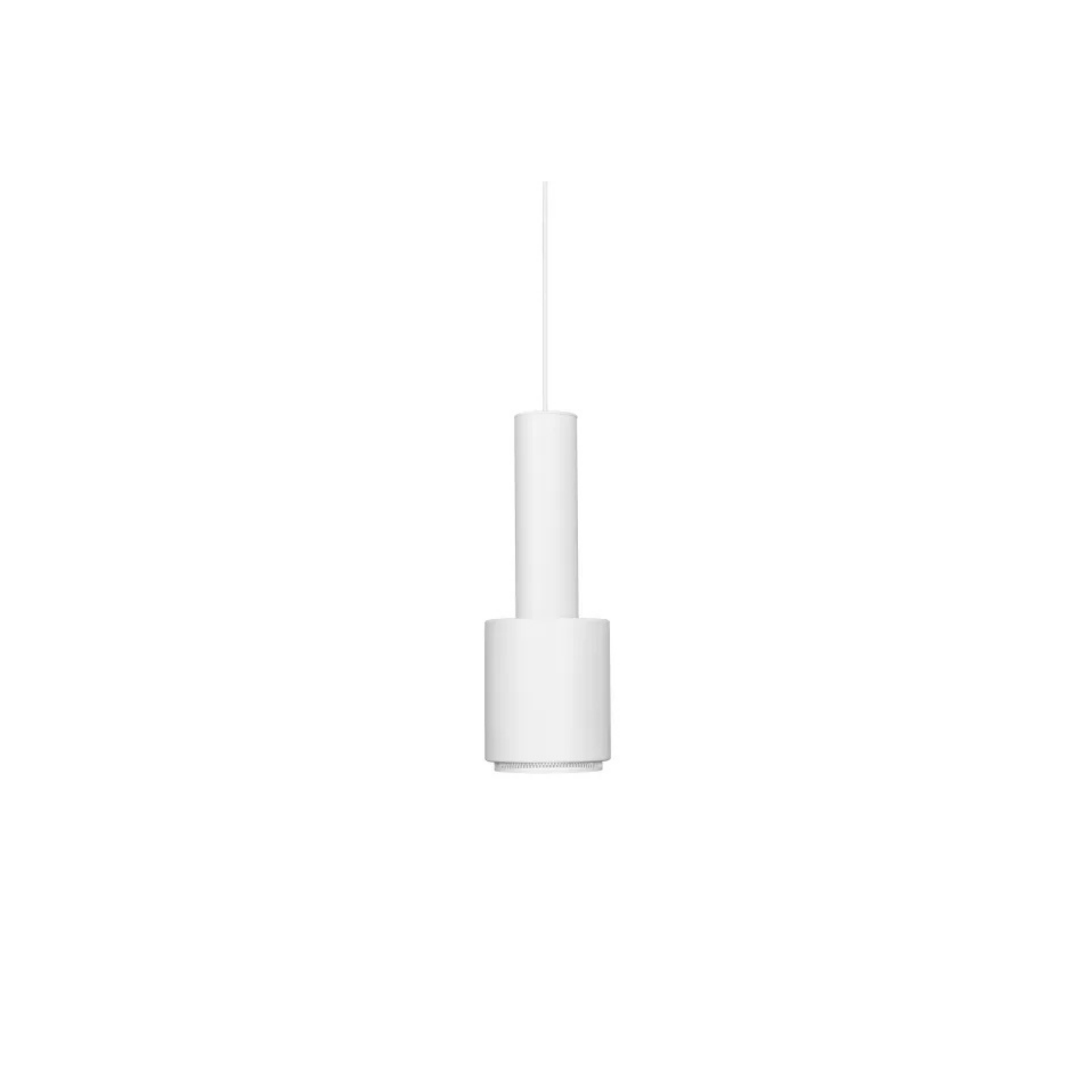 White pendant light on a white background