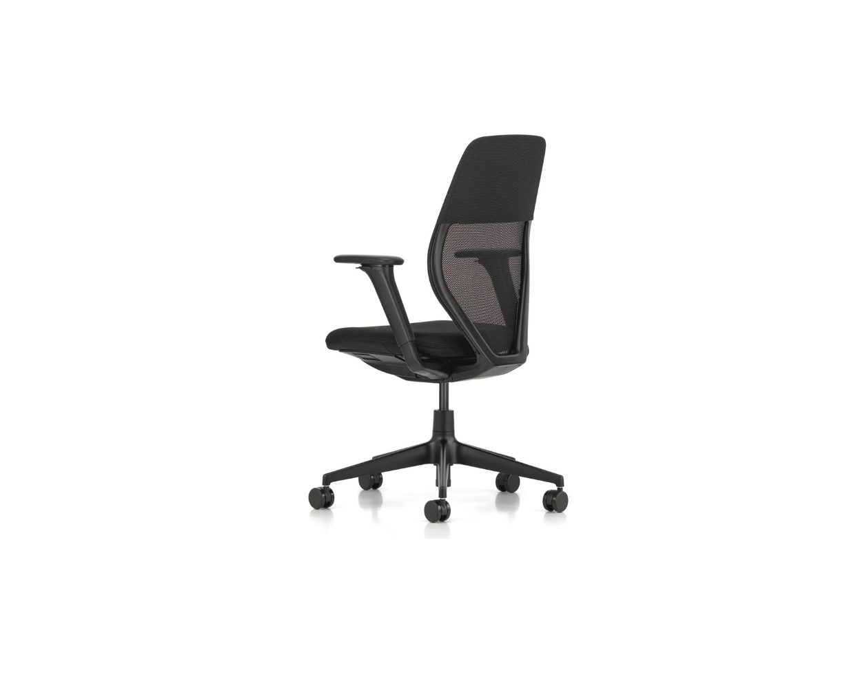 Black office chair on a white background