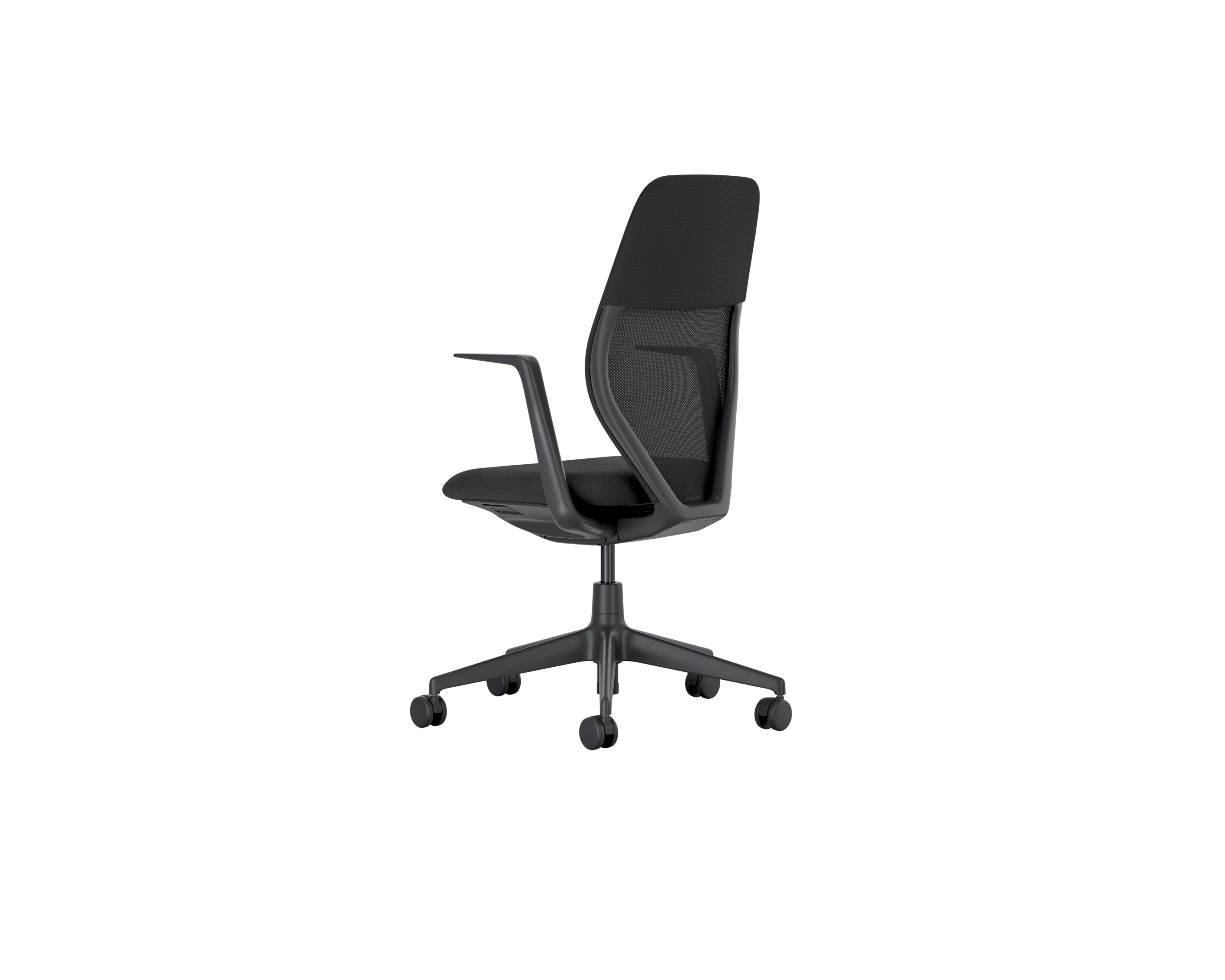 Black office chair on a white background