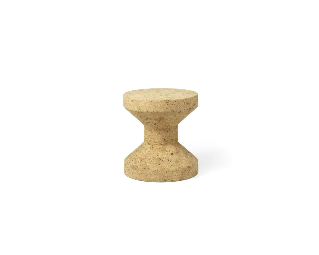 Cylindrical cork stopper on a white background