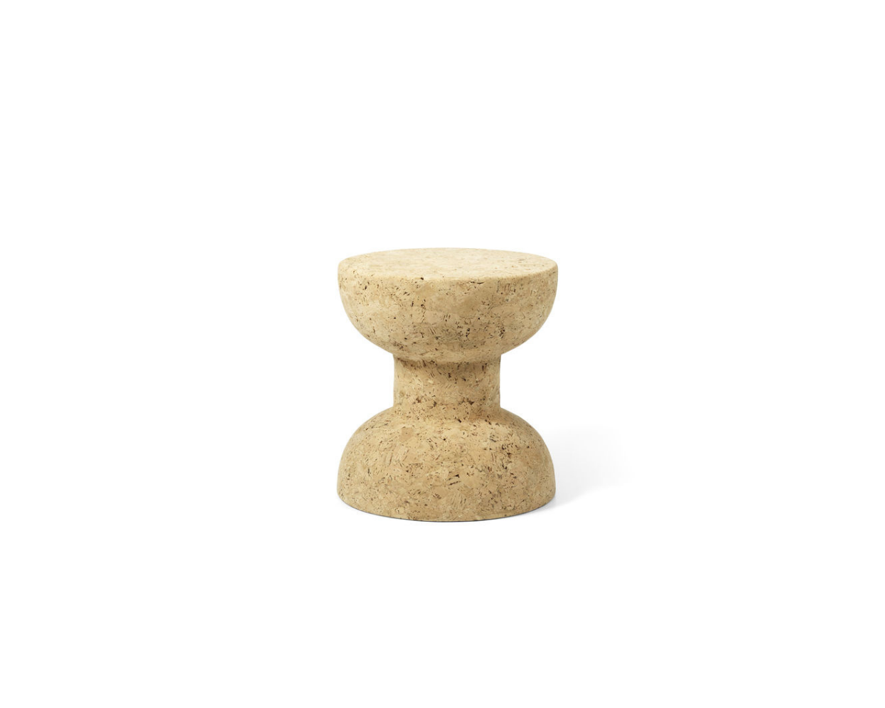 Cylindrical cork stopper on a white background