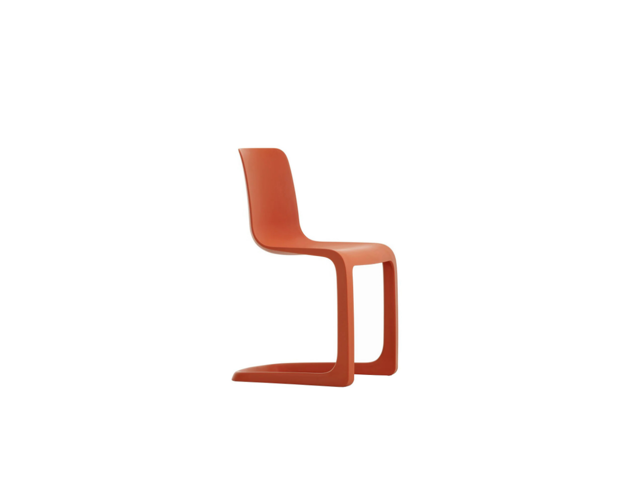 Orange chair on a white background