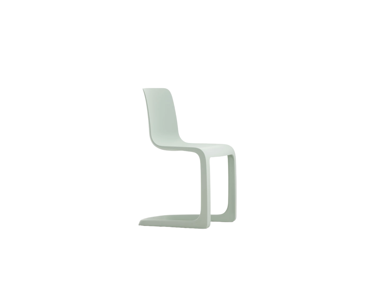 Modern white chair on a white background