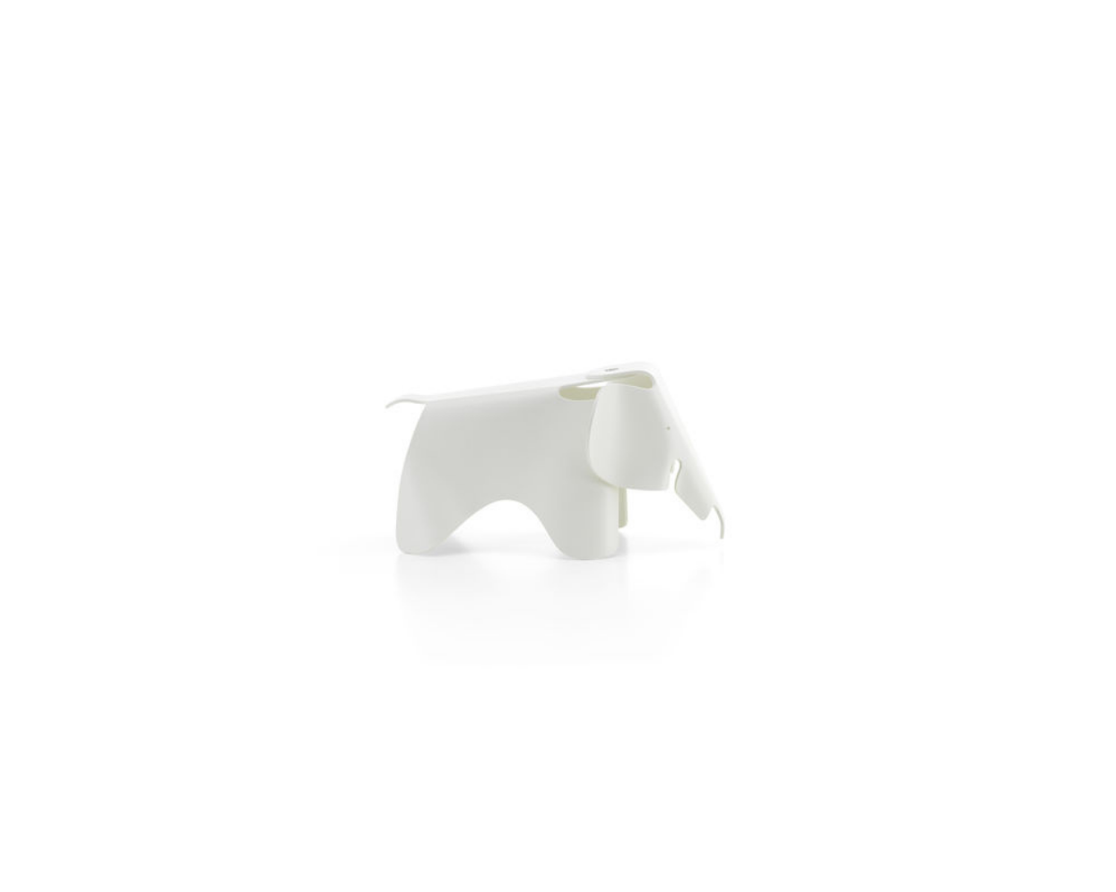 White elephant-shaped object on a white background
