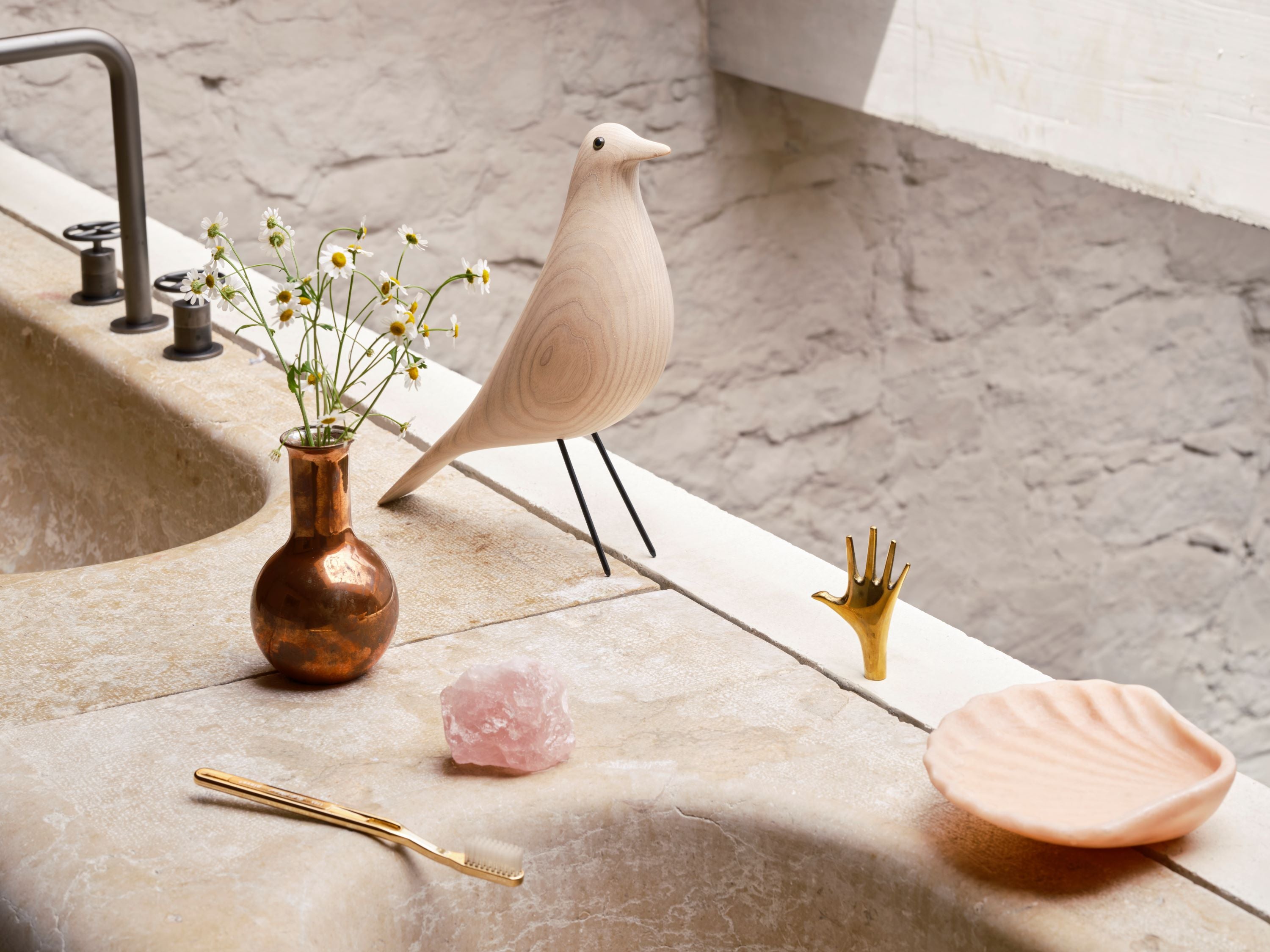 Eames House Bird Cotton White Insitu 