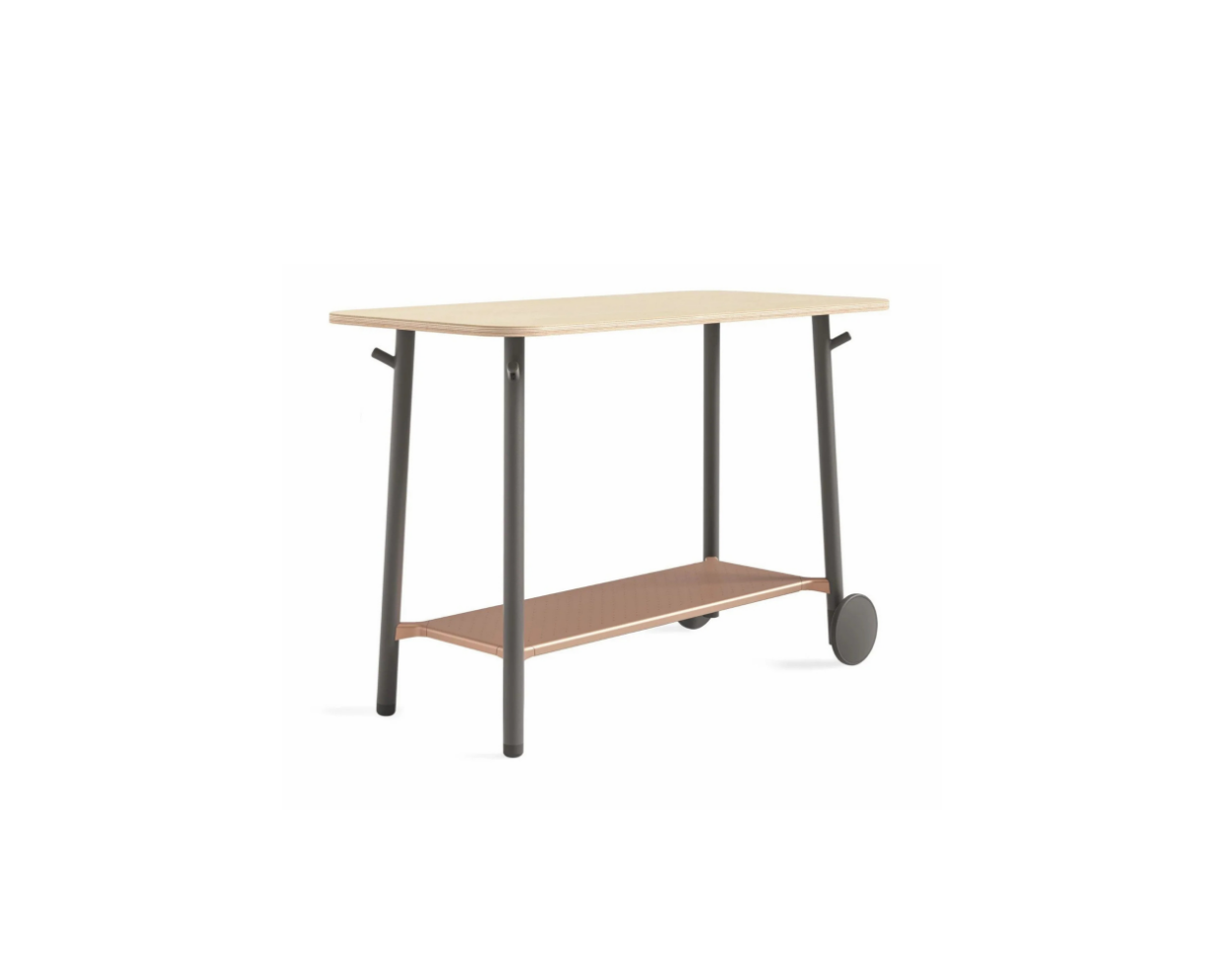 Table with wheels on a white background