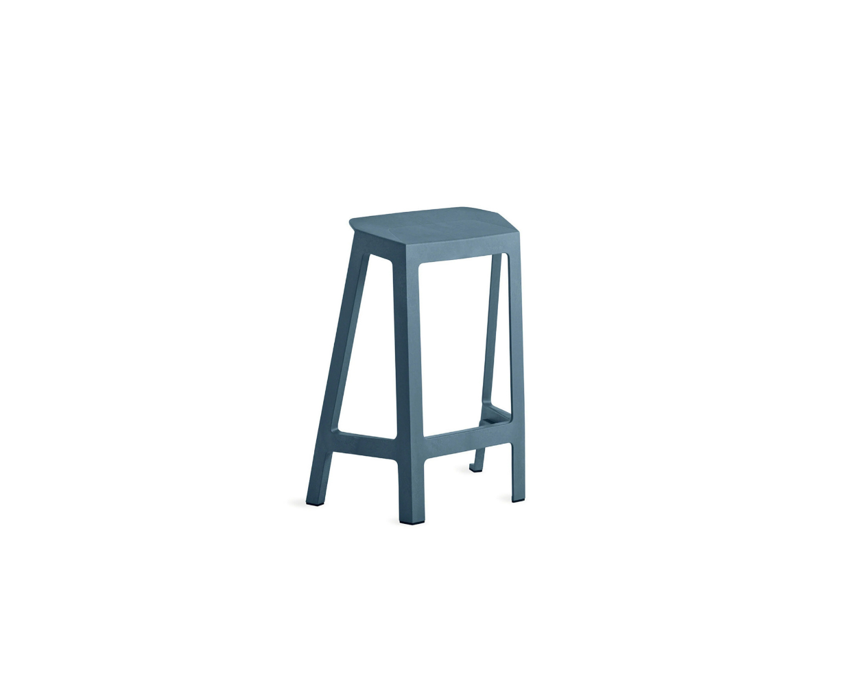 Blue stool on a white background Flex Collection Perch Stool