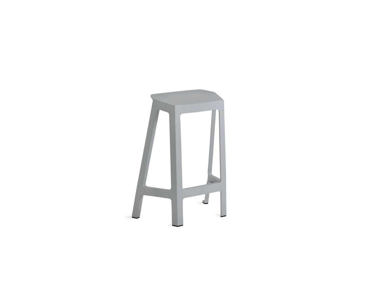 Gray bar stool on a white background