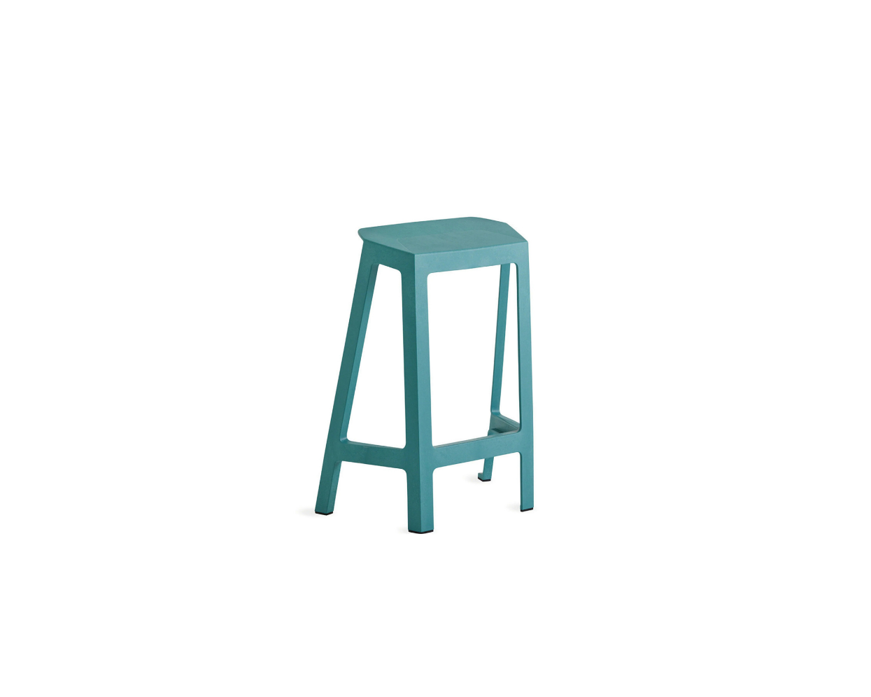 Teal bar stool on a white background