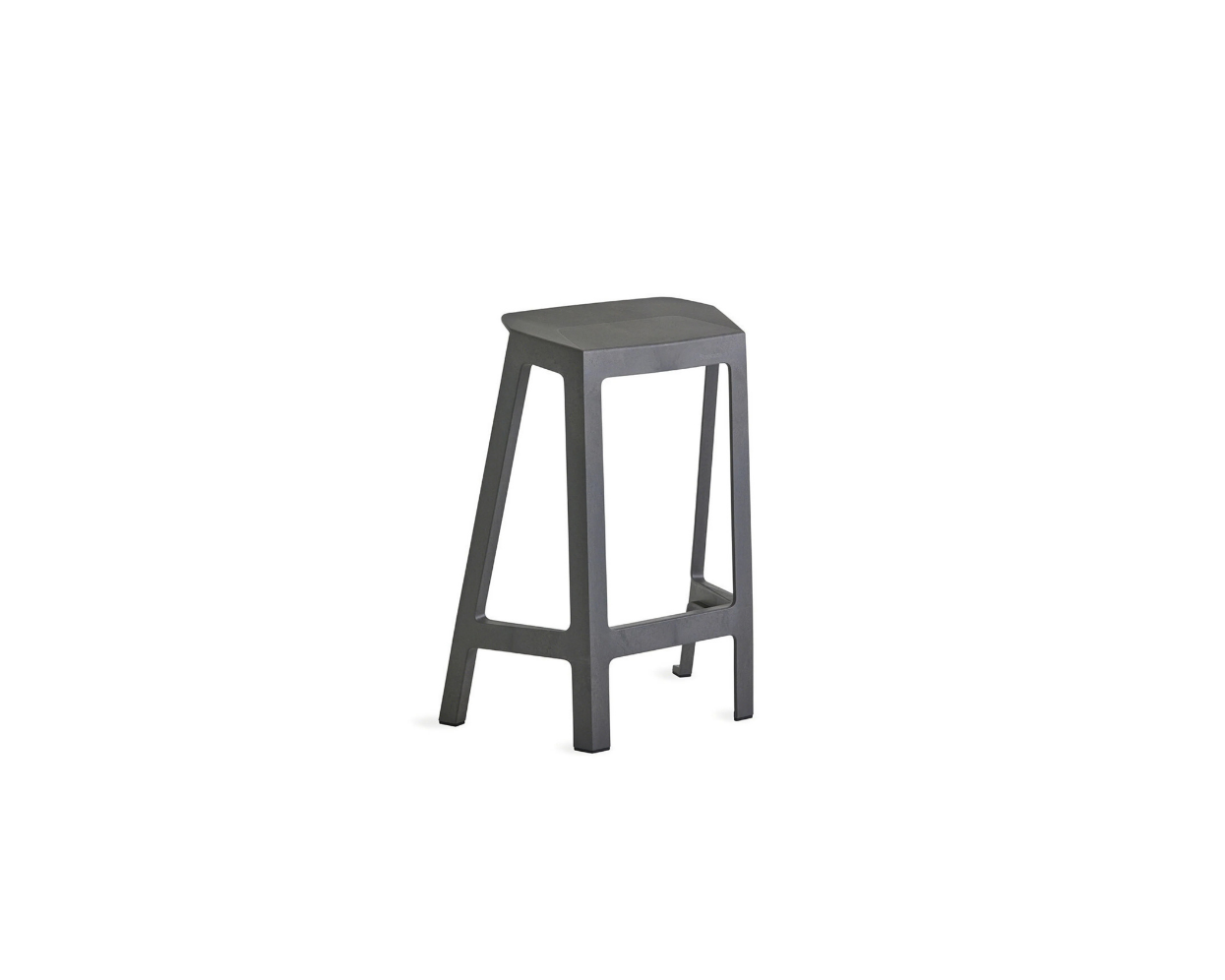 Grey bar stool on a white background