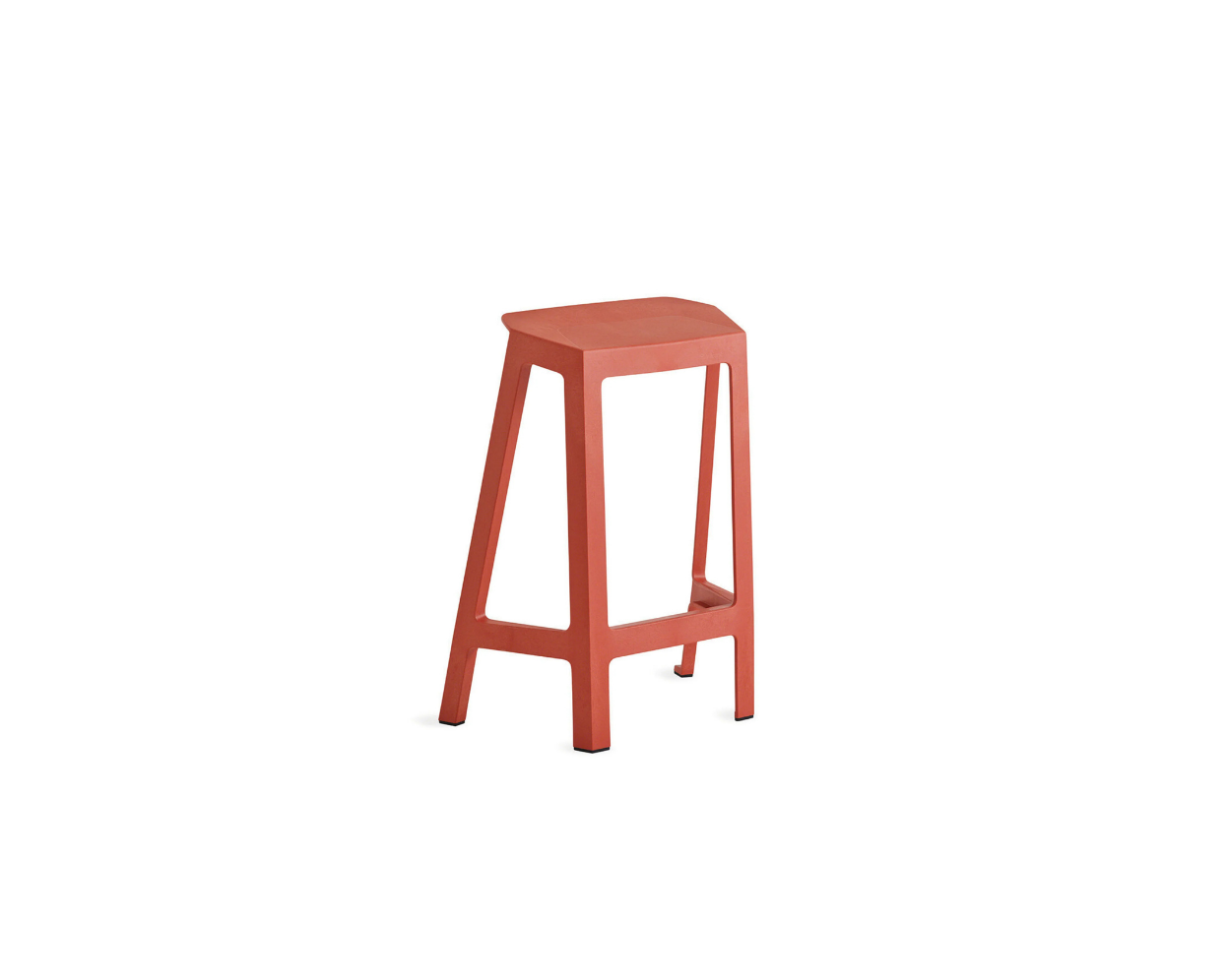Red bar stool on a white background