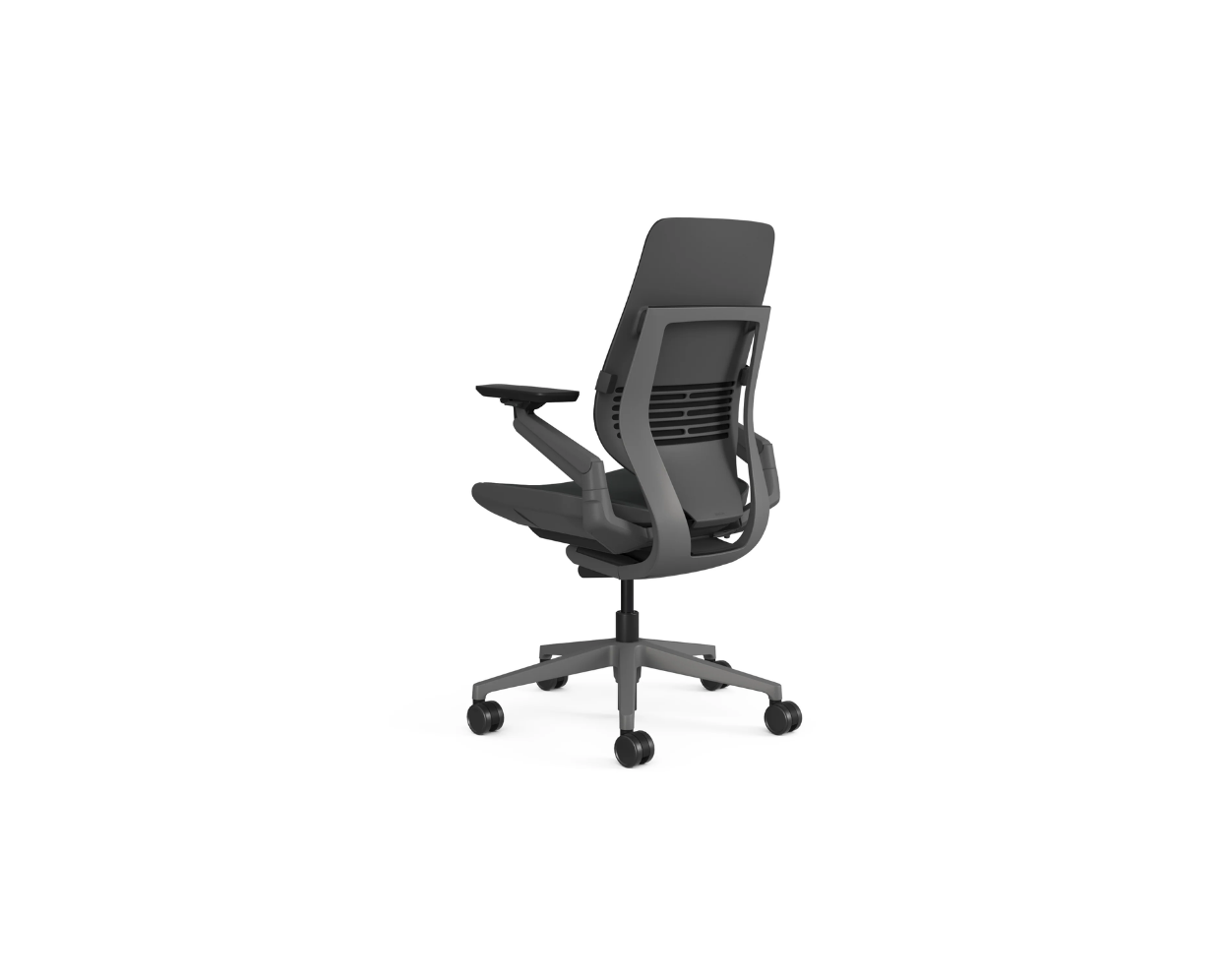 Black office chair on a white background