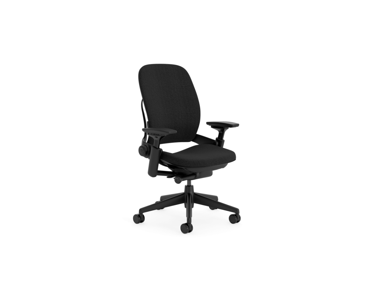 Black office chair on a white background