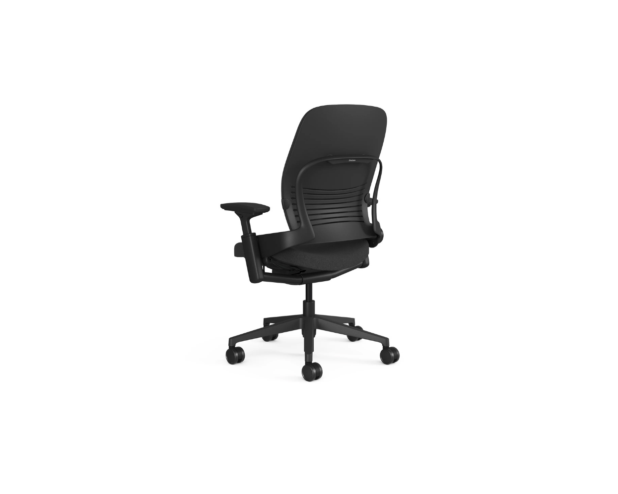 Black office chair on a white background