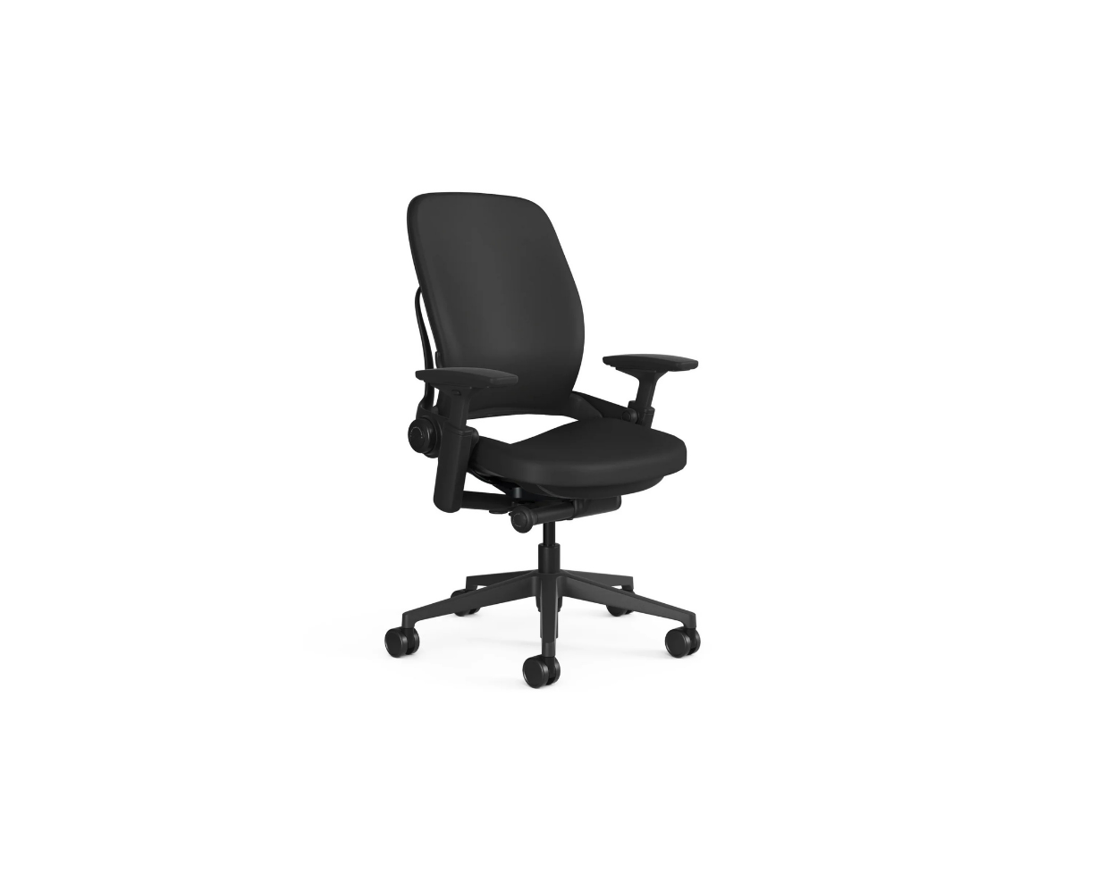 Black office chair on a white background