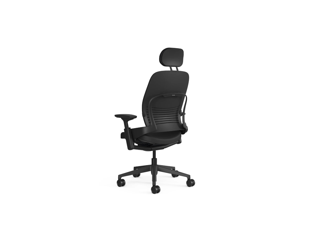 Black office chair on a white background
