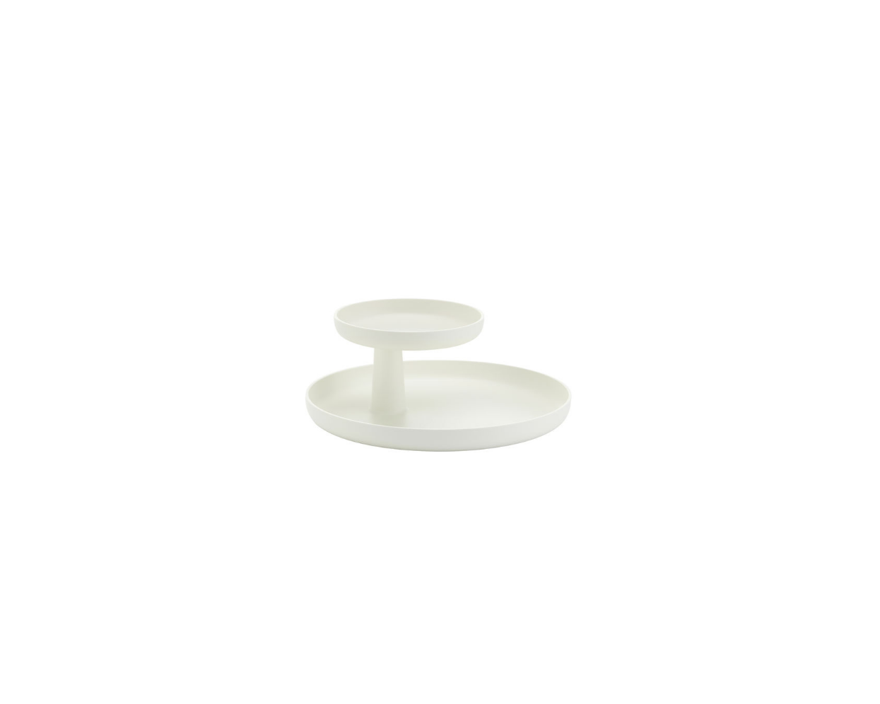 White ceramic plate with a smaller concentric circle on a white background