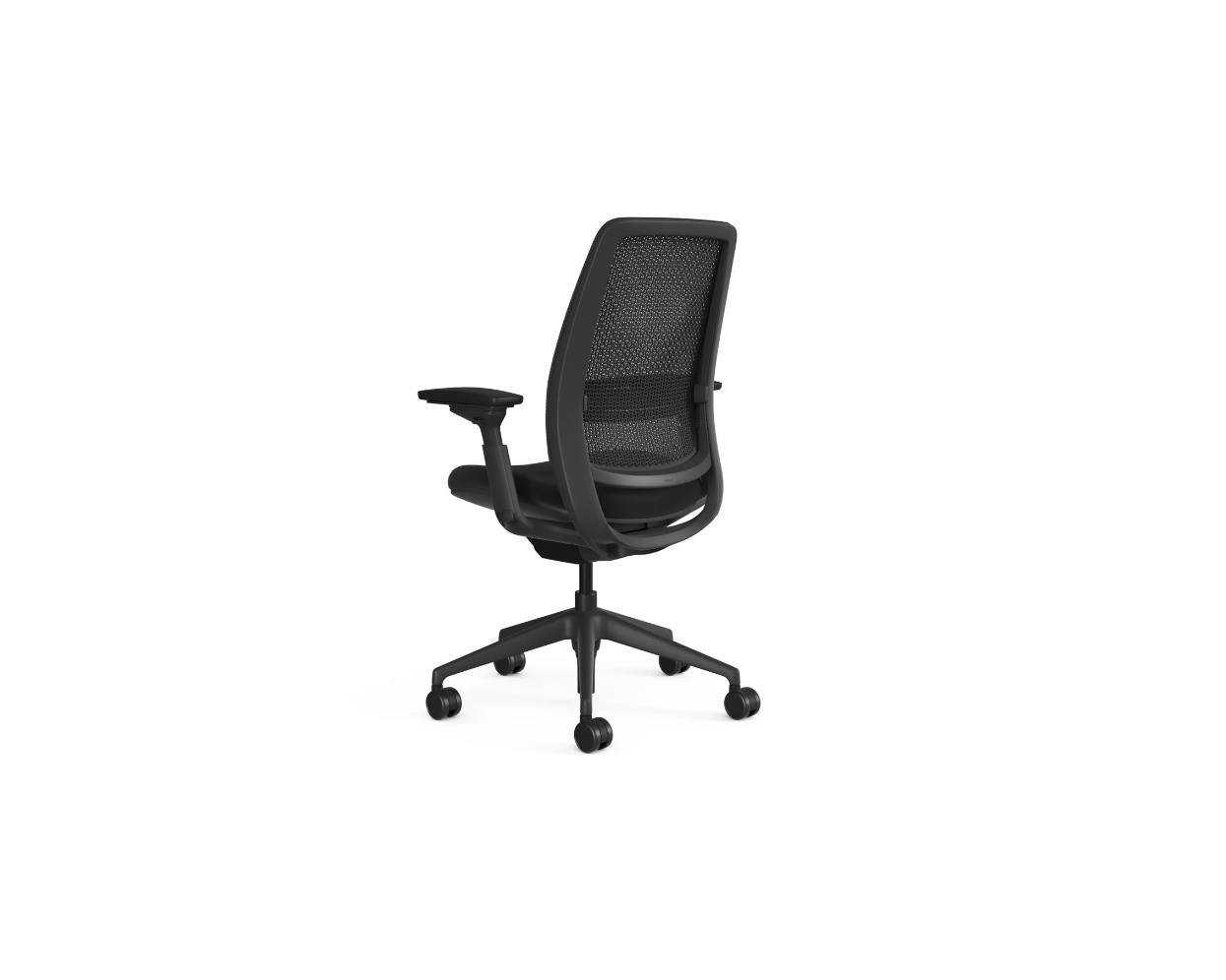 Black office chair on a white background