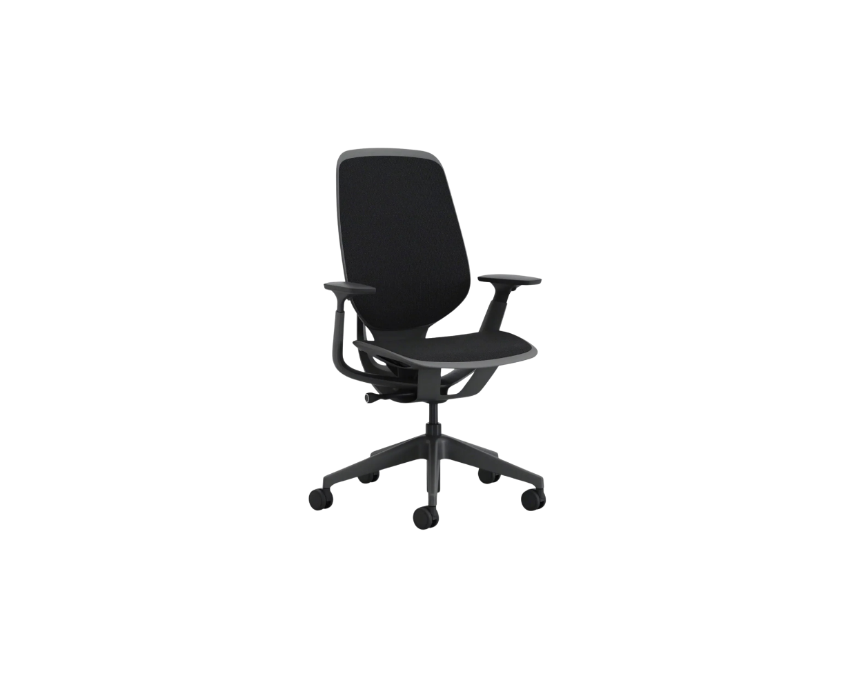 Black office chair on a white background
