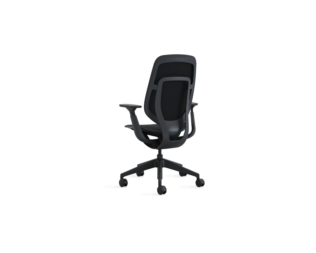 Black office chair on a white background