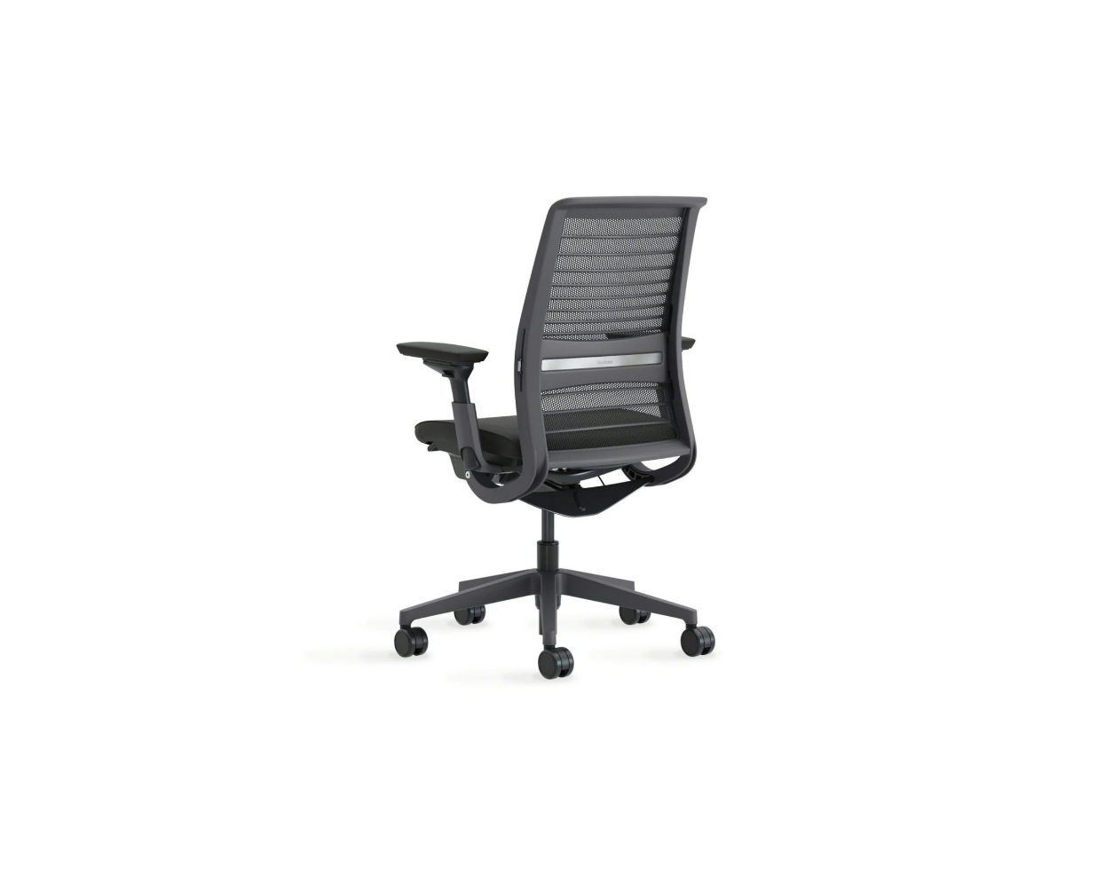 Black office chair on a white background