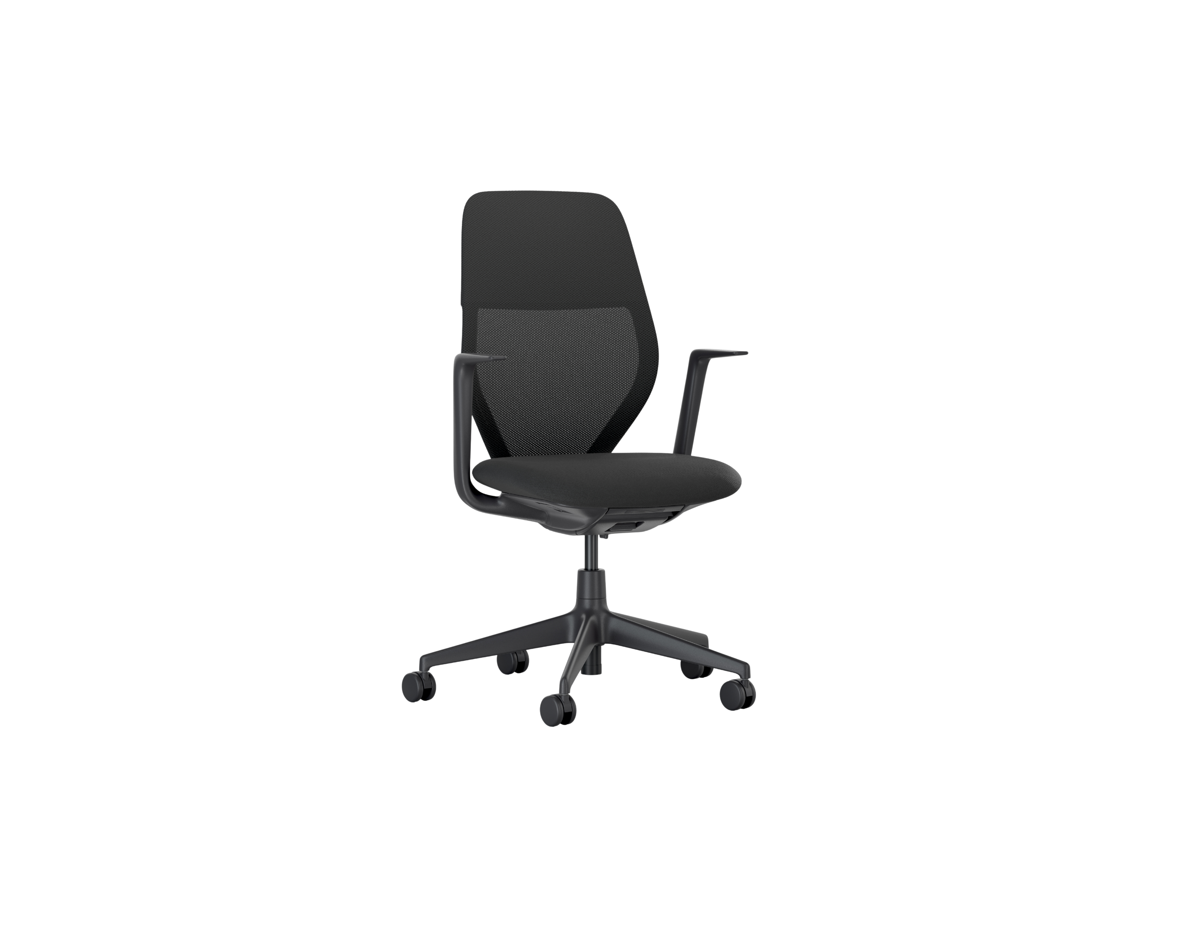 Black office chair on a white background