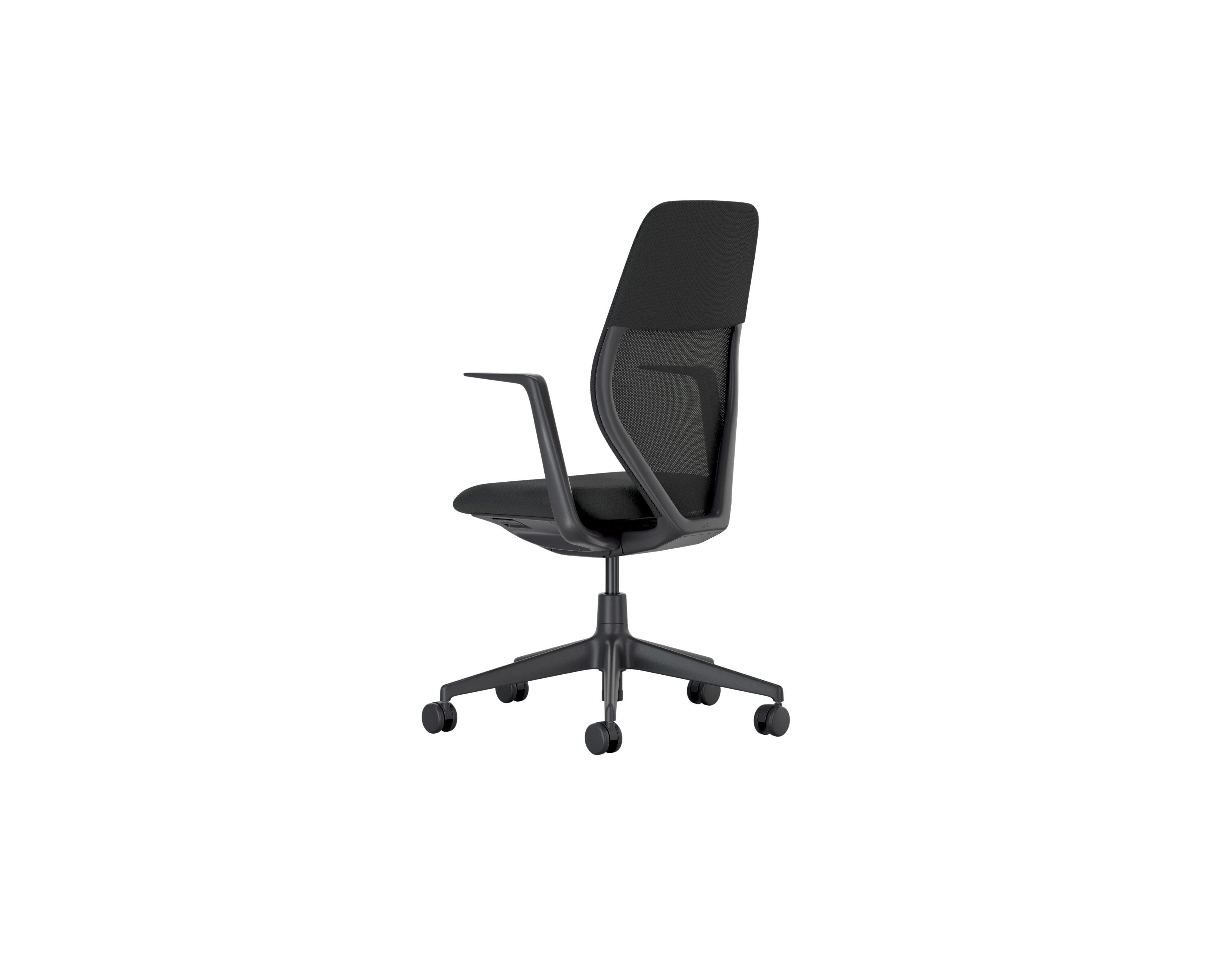 Black office chair on a white background
