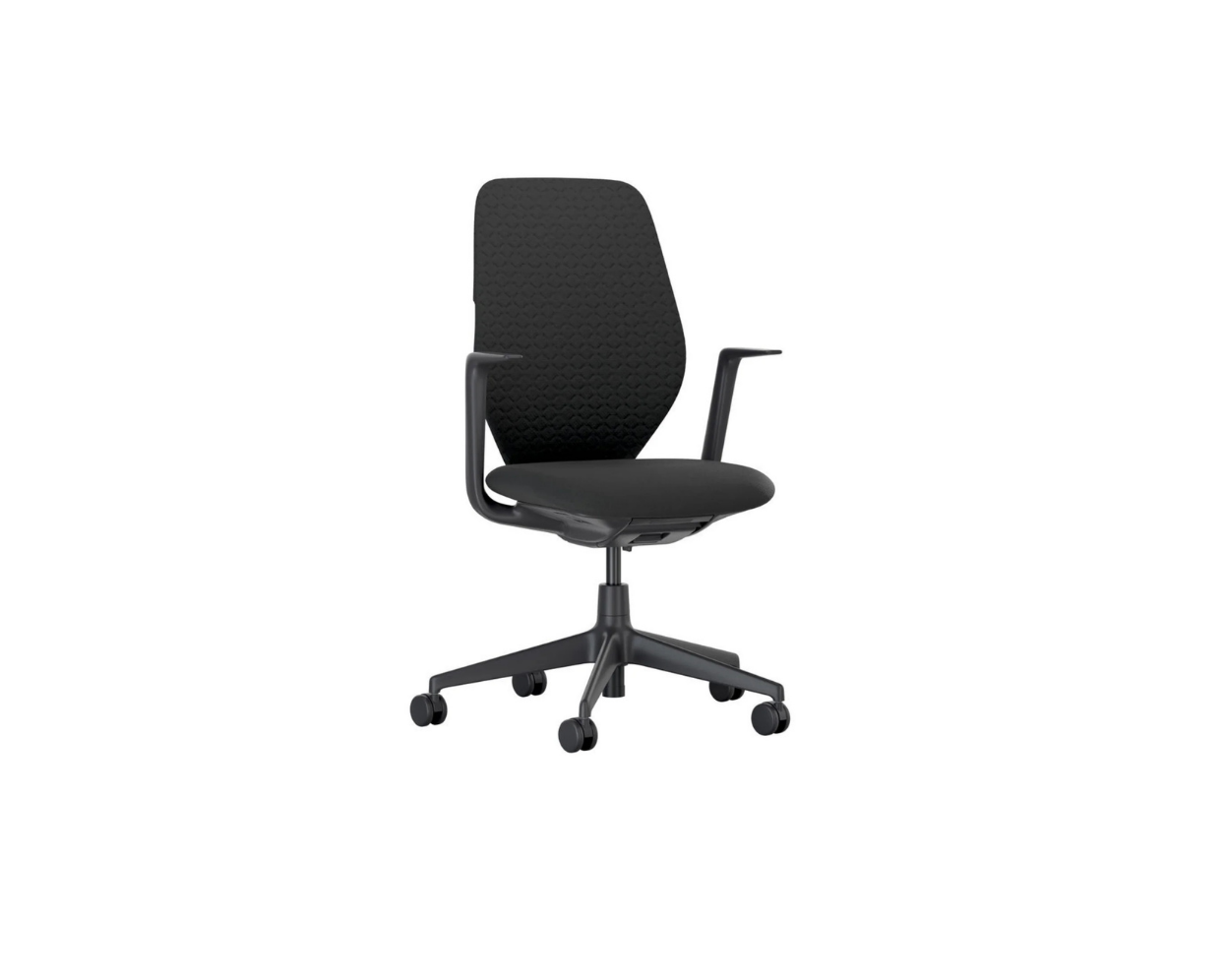 Black office chair on a white background