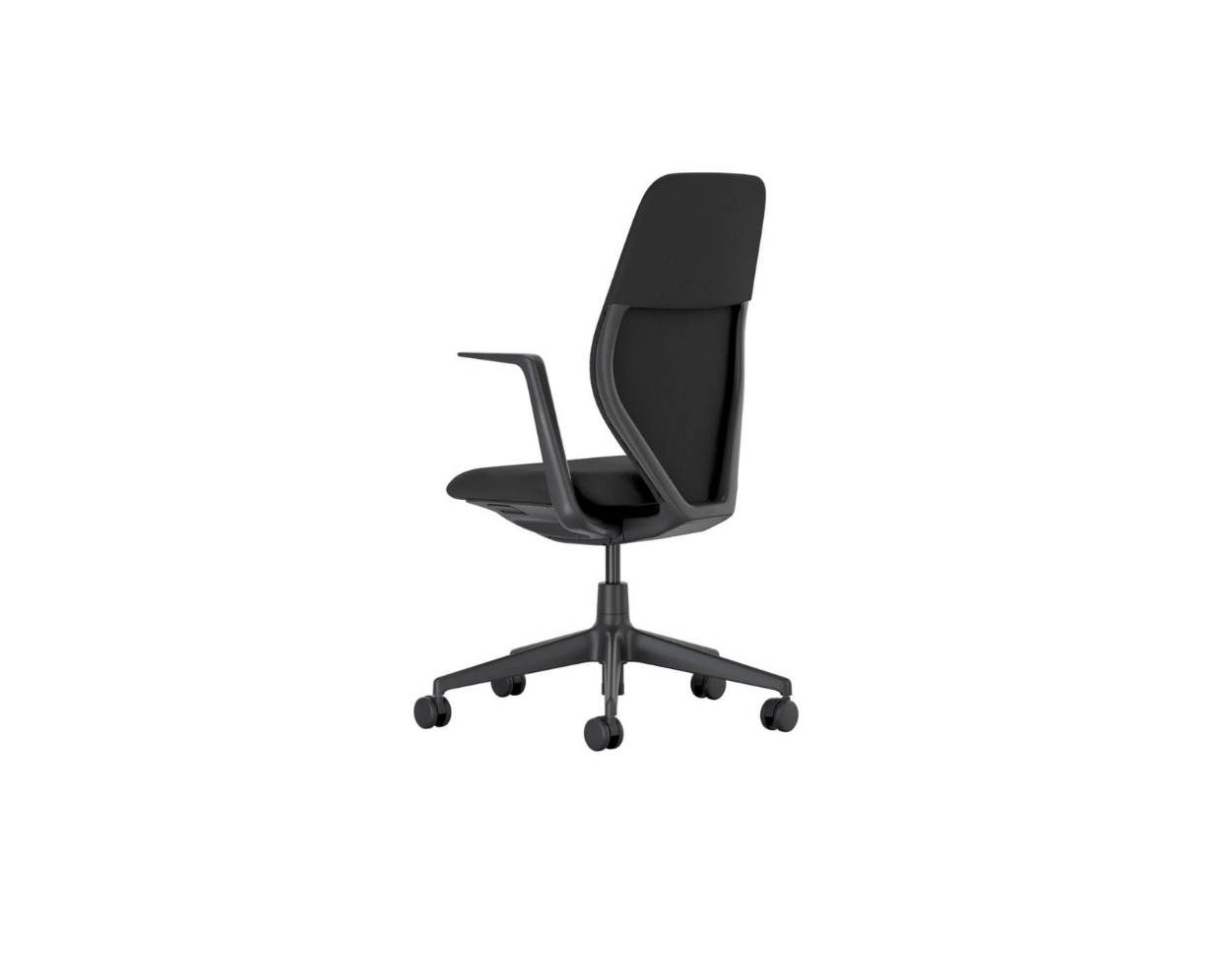Black office chair on a white background