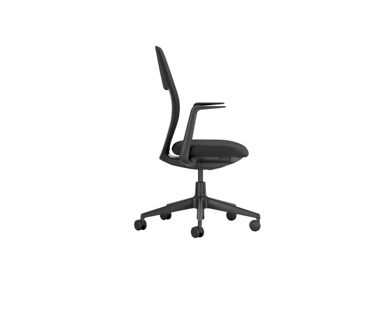 Black office chair on a white background