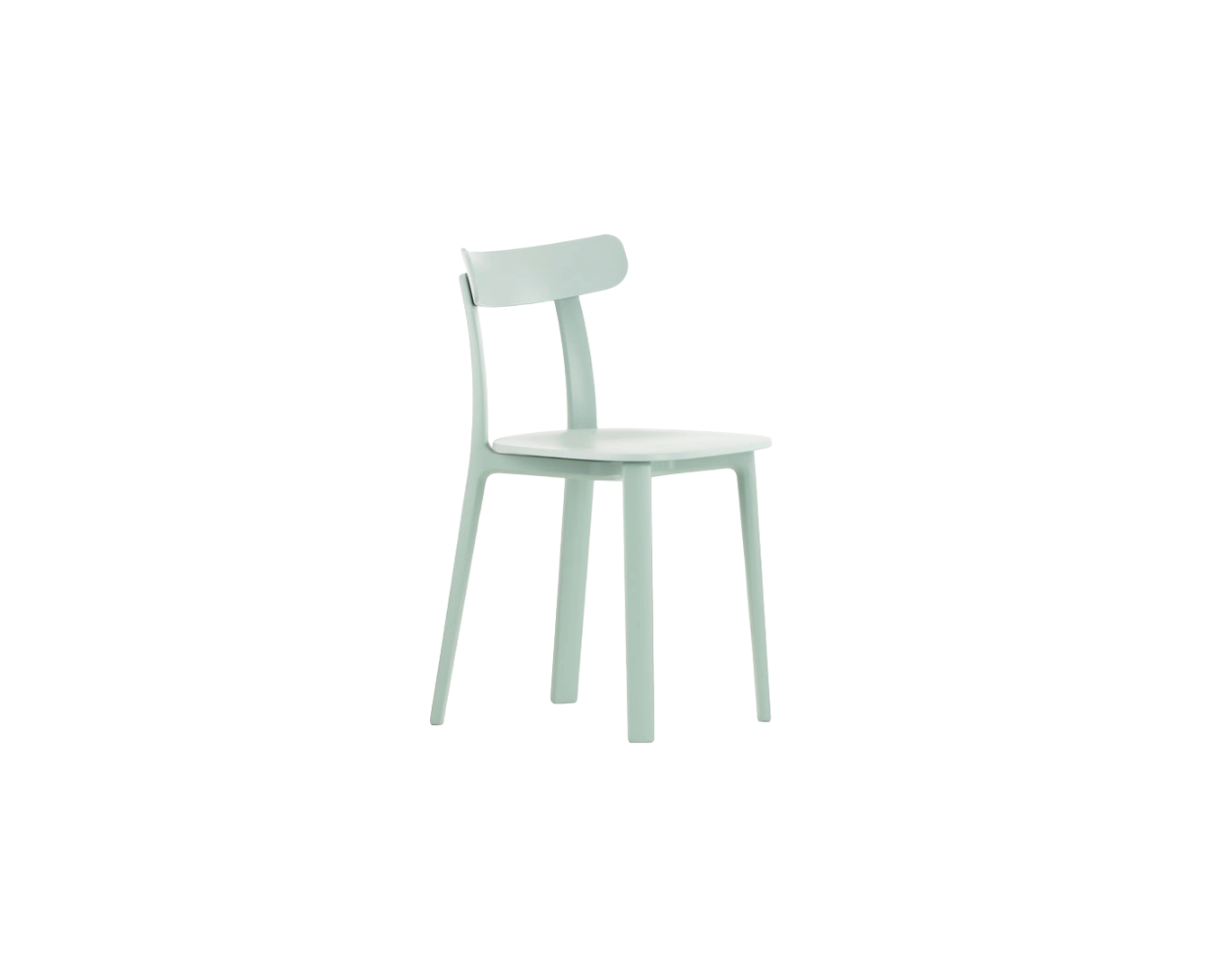 Light green chair on a white background