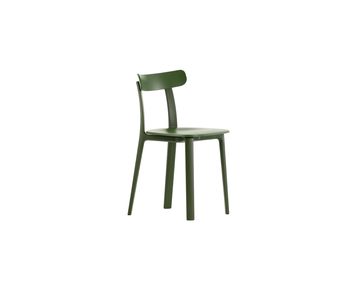 Green chair on a white background
