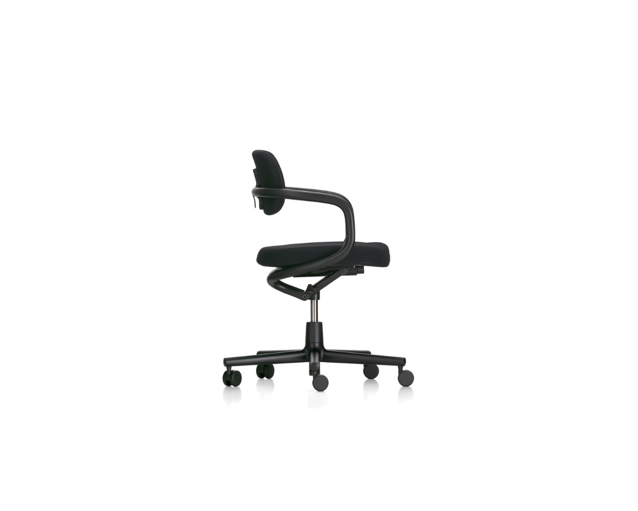 Black office chair on a white background