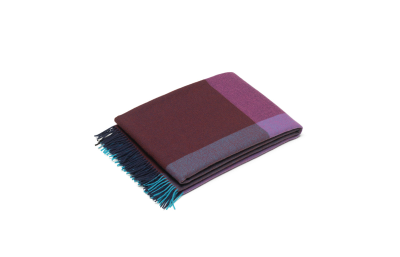 Colour Block Blanket | Blue/Bordeaux | Kada