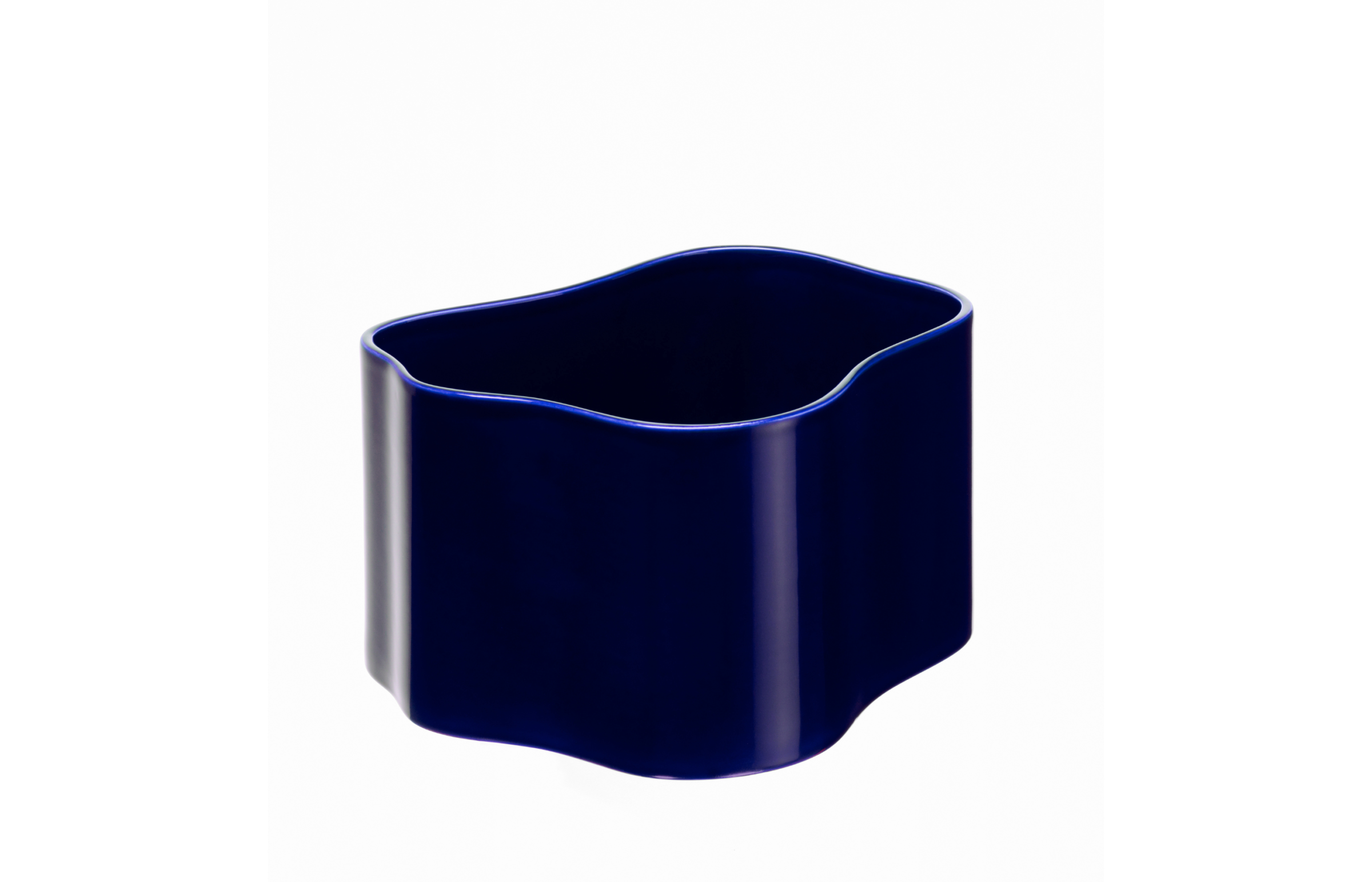 Riihitie Plant Pot B, medium l | Ceramic Blue Glaze | Artek | Kada
